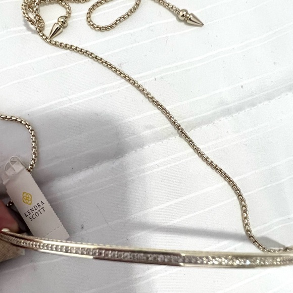 NWT Kendra Scott RARE & Retired Scottie Necklace Yellow Gold & Inlaid CZ’s GORG! - Picture 12 of 16